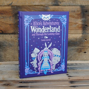 Book Safe Alice's Adventures in Wonderland Purple Leather Bound Hollow Book Safe image 7