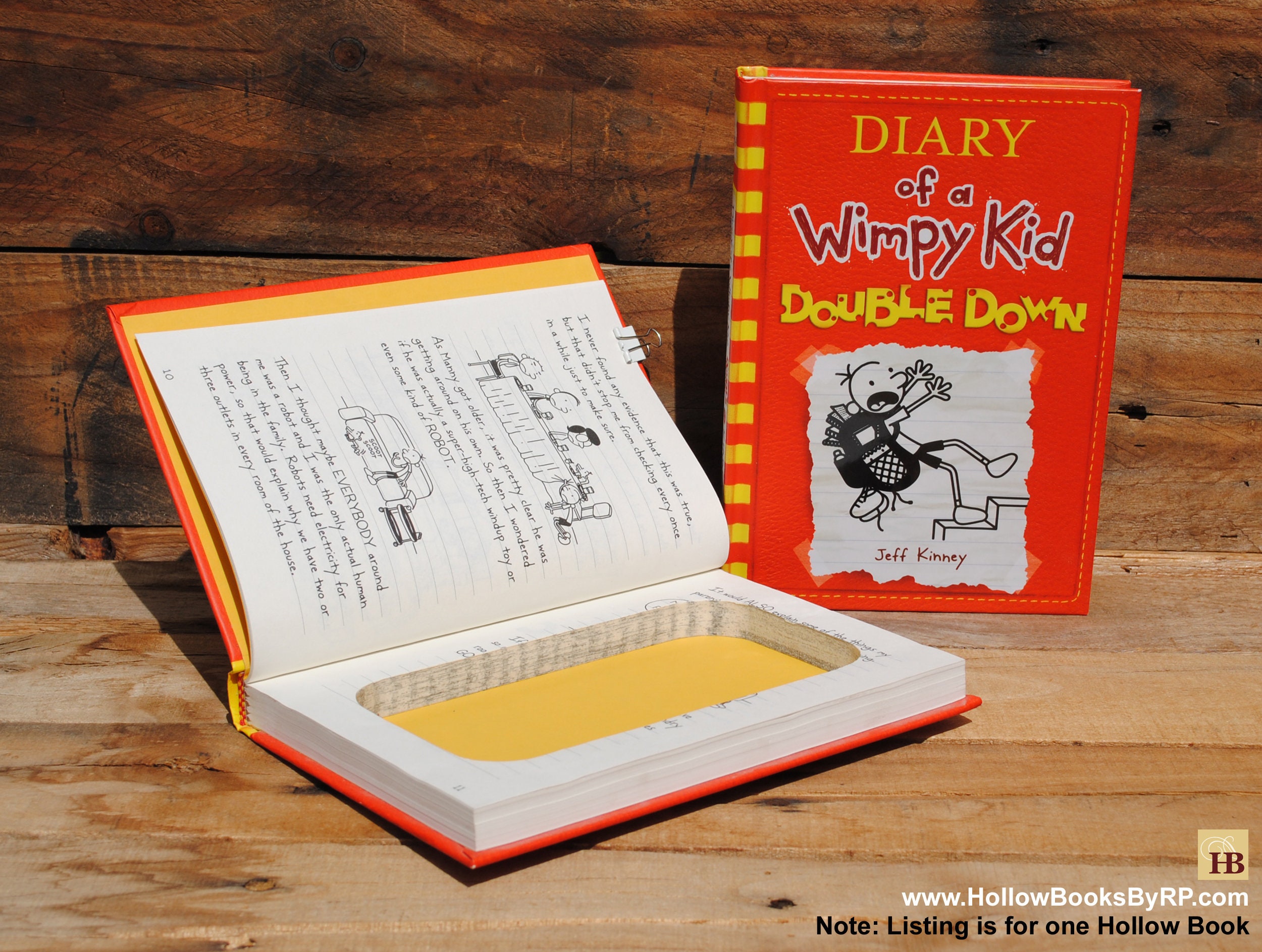 Hollow Book Safe - Diary of a Wimpy Kid - Double Down Book 11
