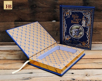Book Safe - The Blue Fairy Book - Leather Bound Hollow Book Safe