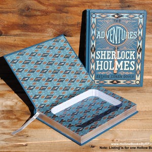 Hollow Book Safe - Przygody Sherlocka Holmesa - Oprawa w niebieską skórę (FS30FC)
