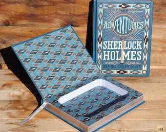 Hollow Book Safe - The Adventures of Sherlock Holmes - Blue Leather Bound (FS30FC)