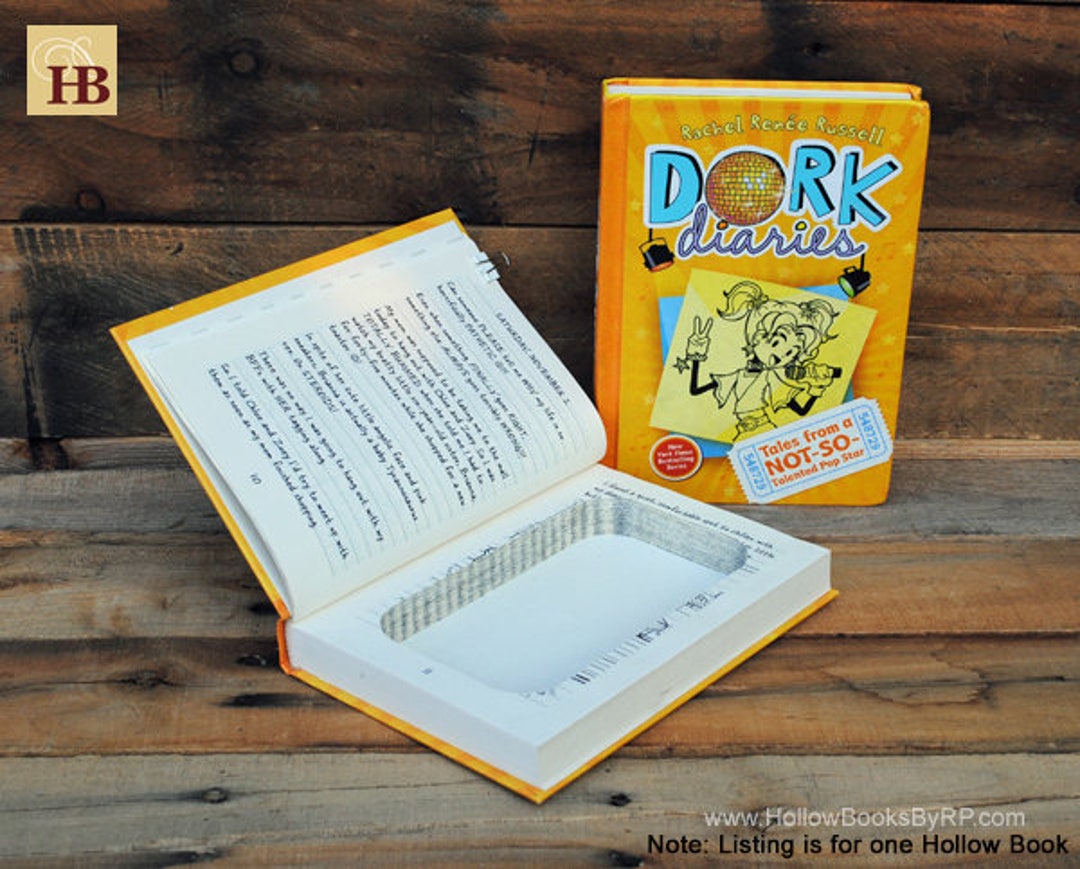 Hollow Book Safe DORK Diaries 3 Geel Geheim Boek afbeelding