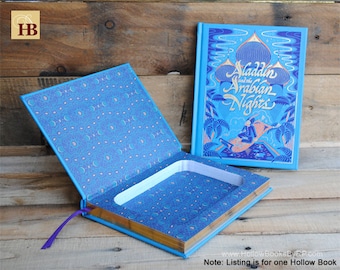 Book Safe - Aladdin and the Arabian Nights- Leather Bound Hollow Book Safe
