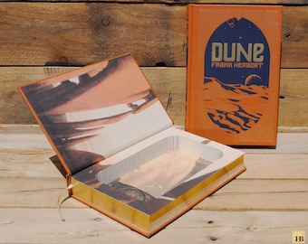 Book Safe - Dune - Leather Bound Hollow Book Safe