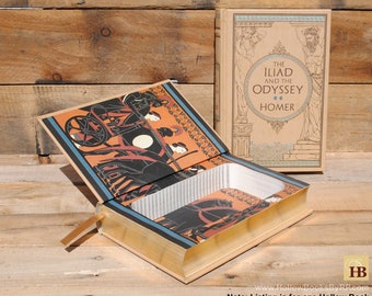Book Safe - Iliad and Odyssey - Leather Bound Hollow Book Safe