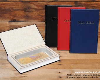 Hollow Book Safe - KJV Holy Bible, Map Bottom - Hollow Secret Book