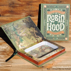 Sejf na książki - Robin Hood - Oprawiony w skórę sejf na książki Hollow