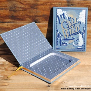 Holle boekenkluis - The Call of the Wild - blauw leer gebonden boekenkluis (FS30FC)