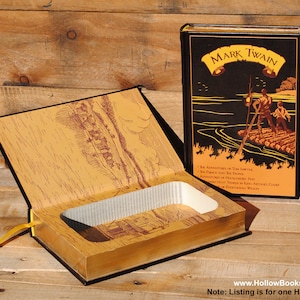 Hollow Book Safe - Mark Twain Collection - Leather Bound