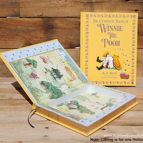 Book Safe - Winnie the Pooh - Leather Bound Hollow Book Safe