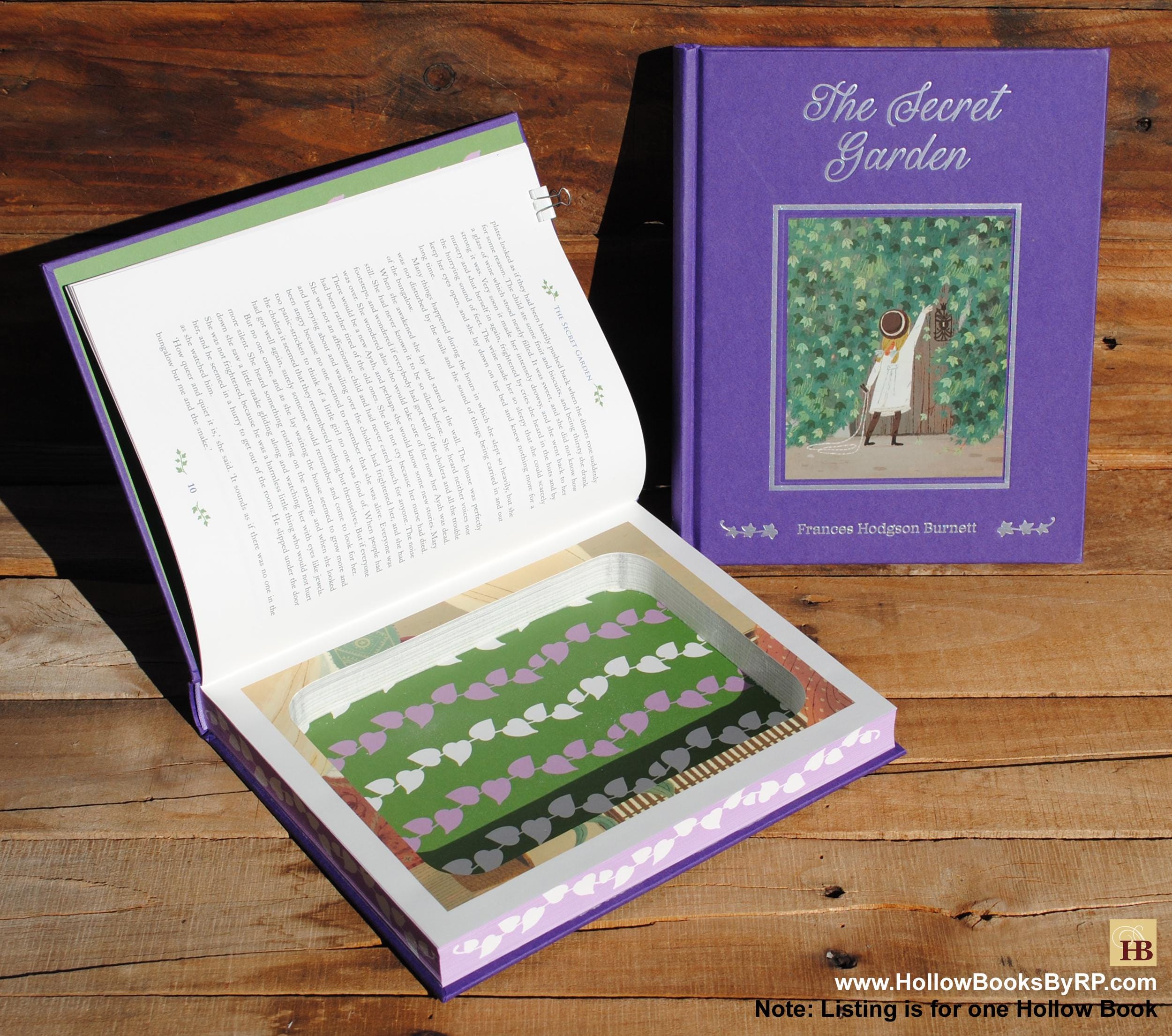 Hollow Book Safe - The Secret Garden - Hollow Secret Book PE