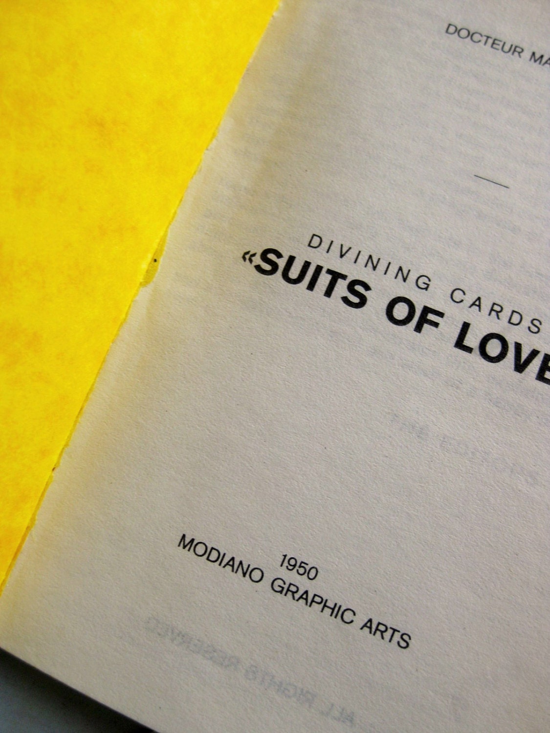 Tarot. Vintage Doctor Marius Divining Cards Suits of Etsy