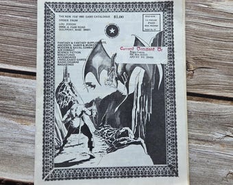 Catálogo de juegos de Lou Zocchi de 1980. Fantasía, ciencia ficción, miniaturas. Juego de rol D&D.