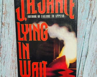 Signed J.A. Jance first edition "Lying in Wait." 1994 VG hardcover w/ unclipped jacket. Seattle detective JP Beaumont. Collectible mystery