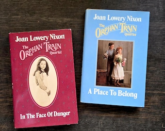 The Orphan Train Quartet, Books 3 & 4. Signed - inscribed. Joan Lowery Nixon. 1980s hardcovers.
