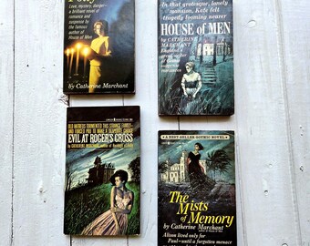Four Catherine Marchant softcover gothic romances. 1960s Lancer Books.