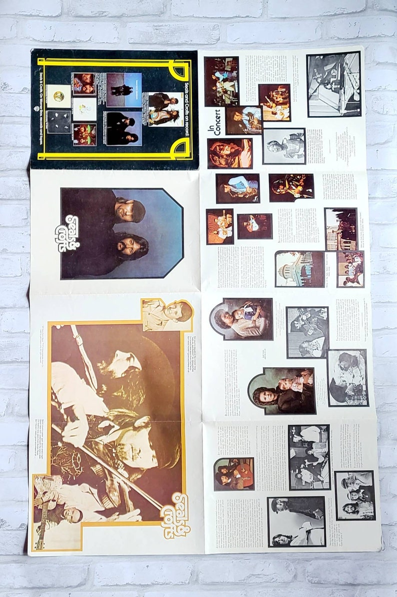 Seals and Crofts get Closer Poster. Unfolds to 36 X 24. Rock & Roll