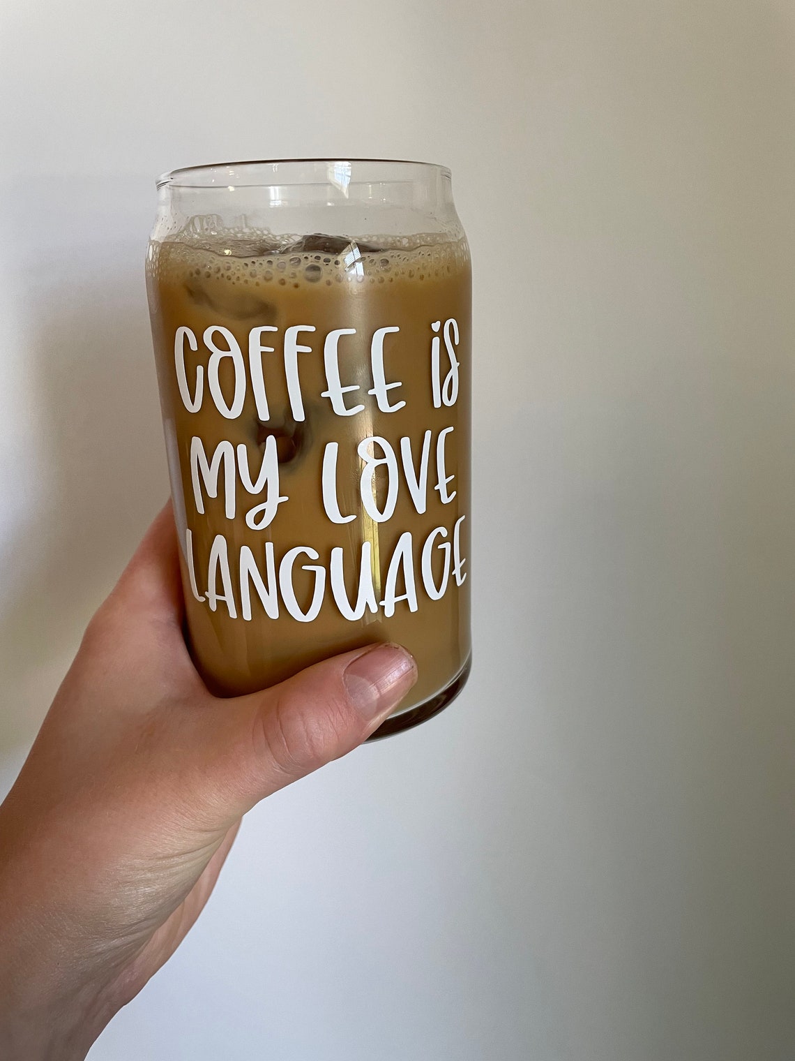 Iced Coffee Beer Can Glass Iced Coffee Glass Coffee Is My Etsy