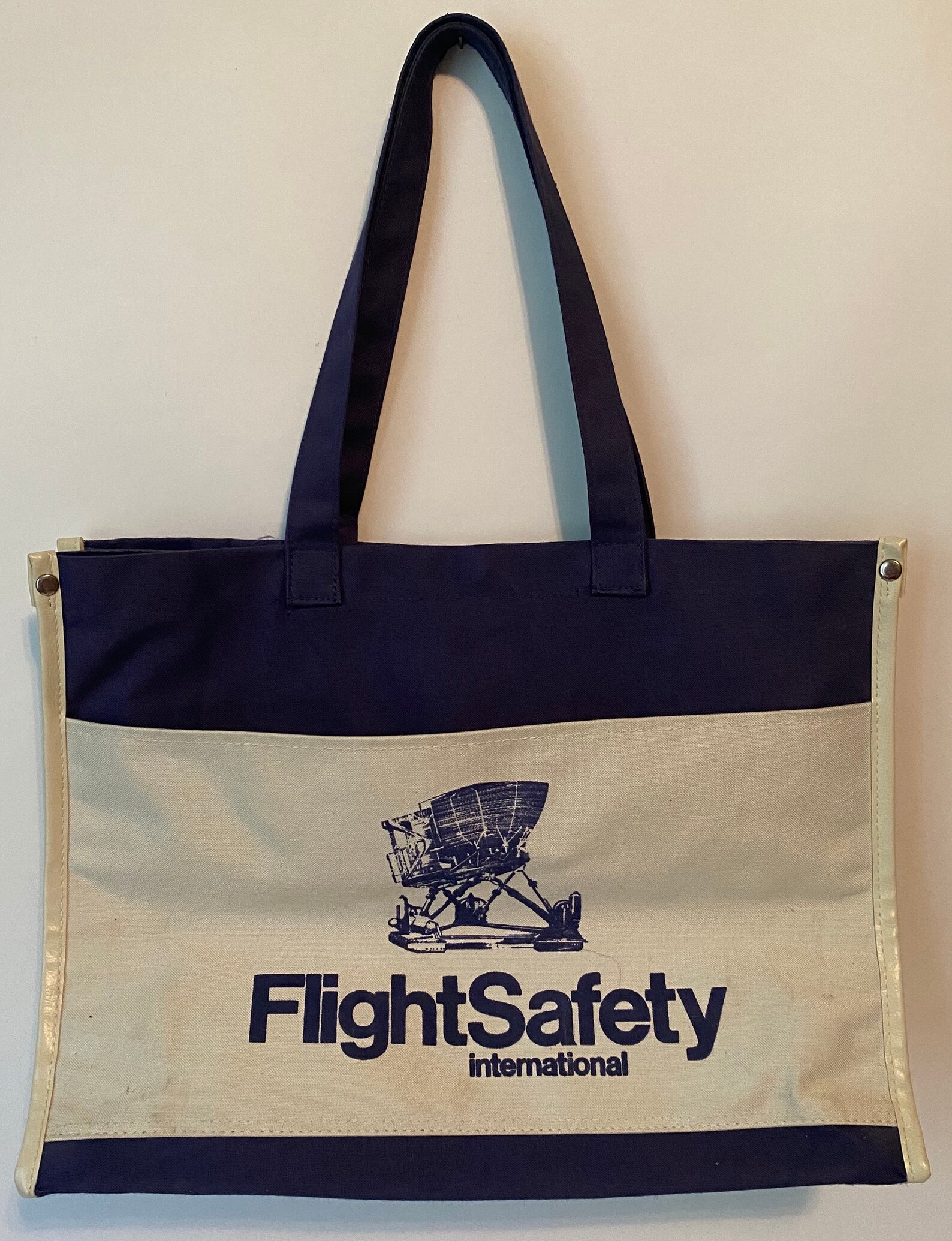 Vintage Flight Safety International Academy Canvas Tote Bag Etsy