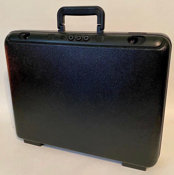 Vintage 80s Delsey Hard Shell Briefcase With Very Rare Combination