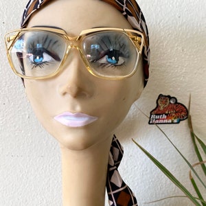 vintage CAZAL Frames Mod 342 192 55-14 Lunettes 90s Or Off White Nerd Glam Oversized