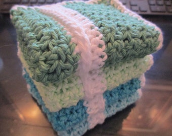 CROCHET PATTERN - PDF - Step It Up Dishcloth - washcloth