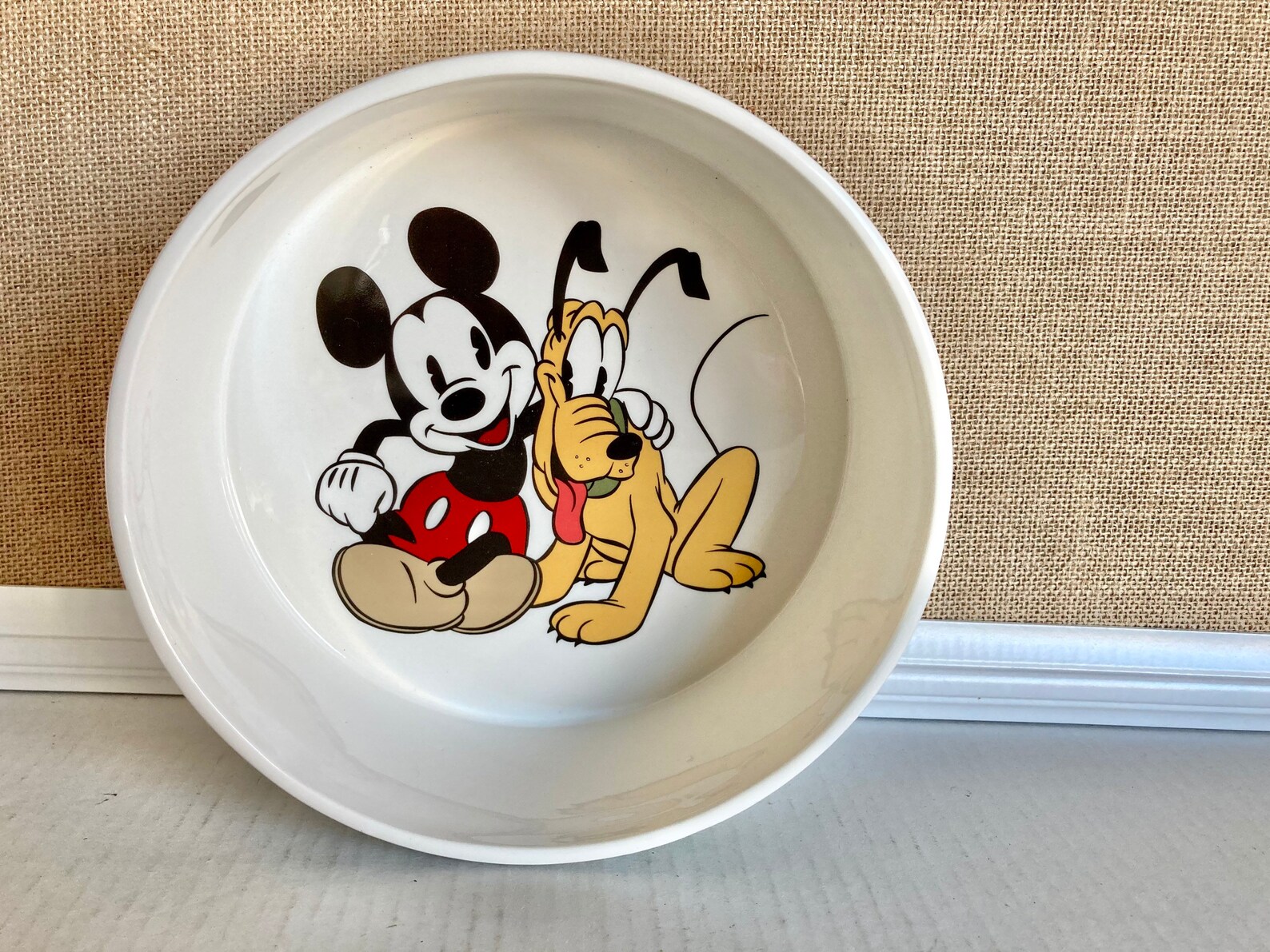 Vintage Disney Dog Bowl/mickey Mouse Goofy Dog Bowl/disney Etsy