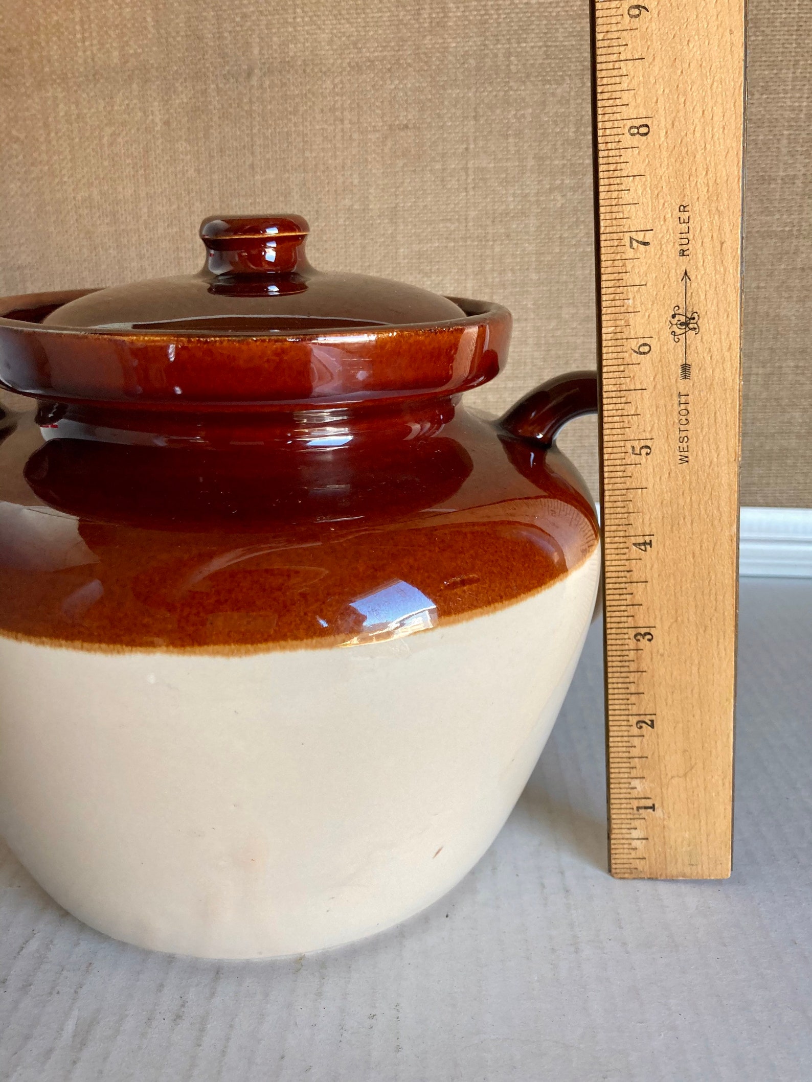 Large MCCoy 342 Vintage Bean Pot USA Pears and Etsy