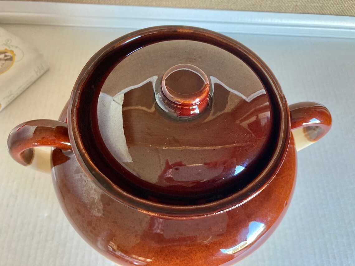 Large MCCoy 342 Vintage Bean Pot USA Pears and Etsy