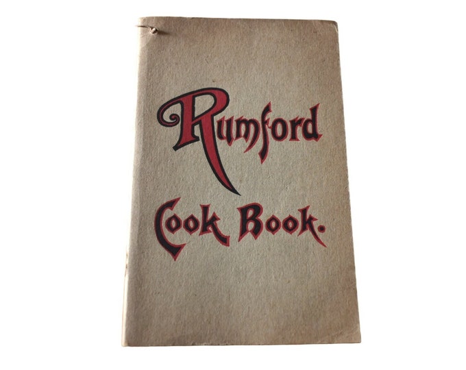 Antique 1900s Book Rumford Baking Powder Novelty Promo Cookbook 48pp by