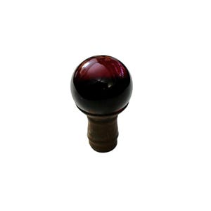 Antike Glas Finial Art Deco Tiefes Cranberry Rubinrot Runde Kugel Kupfer Schraubsockel Lampe Fan Decor Trim