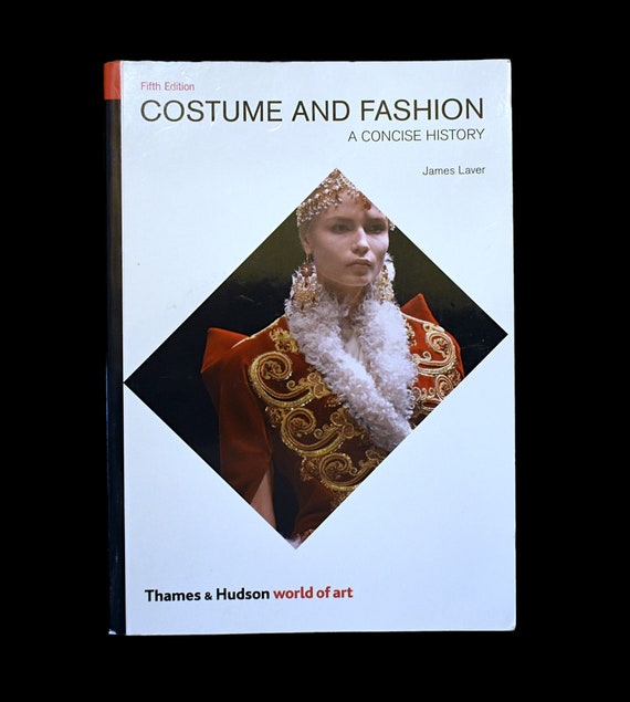 Vintage Reference Book James Laver Costume Fashion History Greeks to 21st Century Black White Colored Pictures Research Handbook Guide 312pg