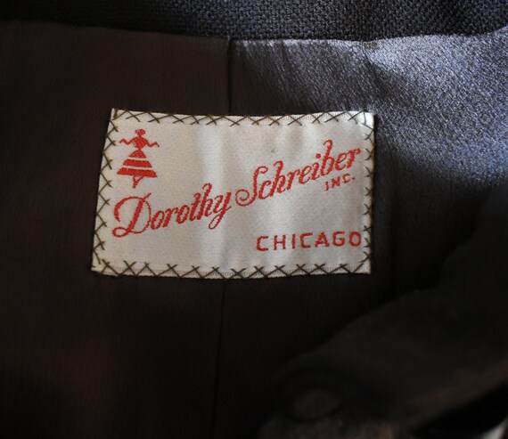 Vintage 40s Coat Dorothy Schreiber Chocolate Brow… - image 9