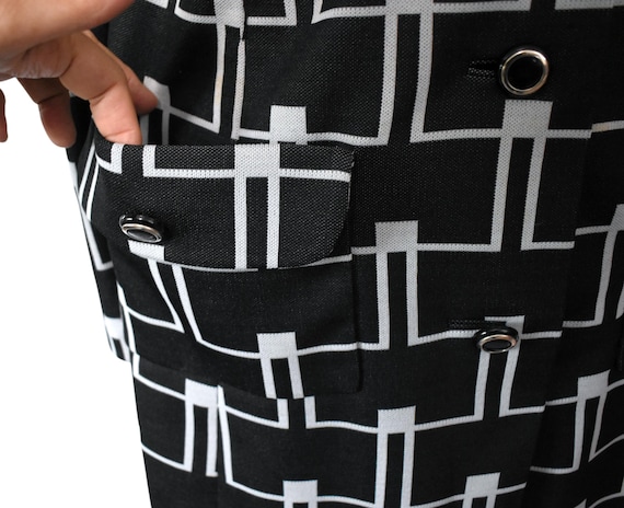 Vintage 70s Dress Leonard Arkin MOD BH Wragge Bla… - image 5