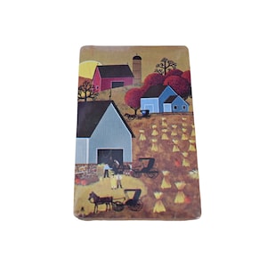 Carte da gioco vintage anni '60 Deadstock Sealed Mid Century Novità Amish Pa Carrozza a cavalli olandese Red Barn Full Deck