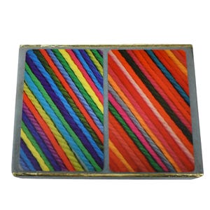 Vintage speelkaarten jaren 60 MOD halverwege de eeuw nieuwigheid regenbooggaren print twee kleuren twee volledige dekken bankiers vak promotionele geschenkverpakking