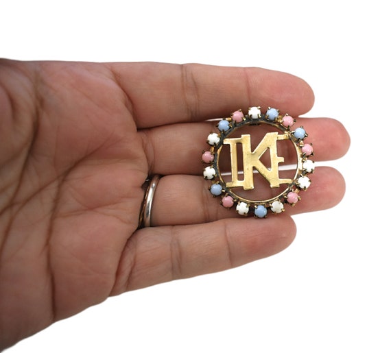 Vintage 60s Brooch Novelty IKE Dwight D Eisenhowe… - image 3