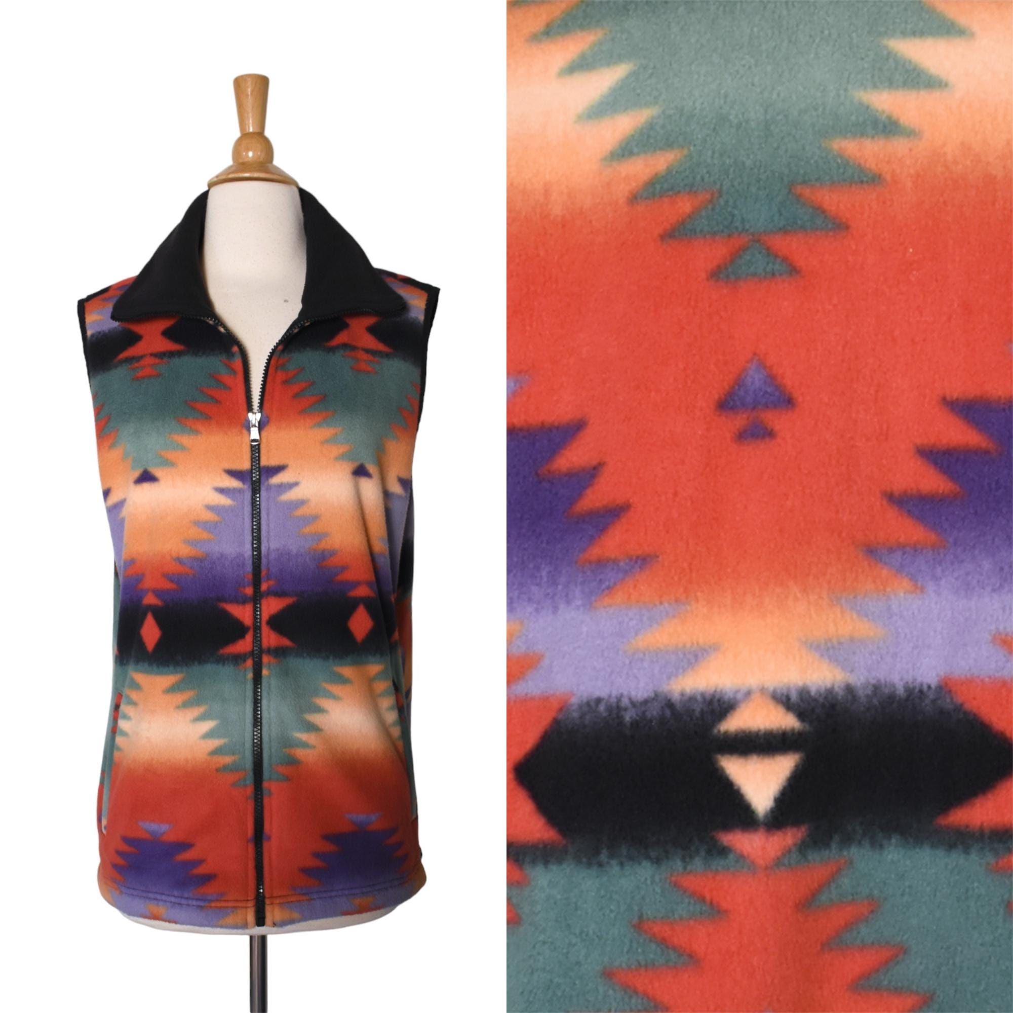 Vintage 90s Vest Chaps Ralph Lauren Indian Blanket Print