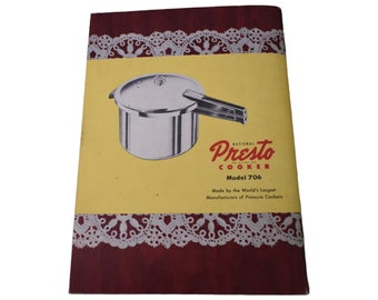 Vintage Users Manual 50s Presto Pressure Cooker Instruction Guide Recipe Book Handbook 64 Pgs Etsy