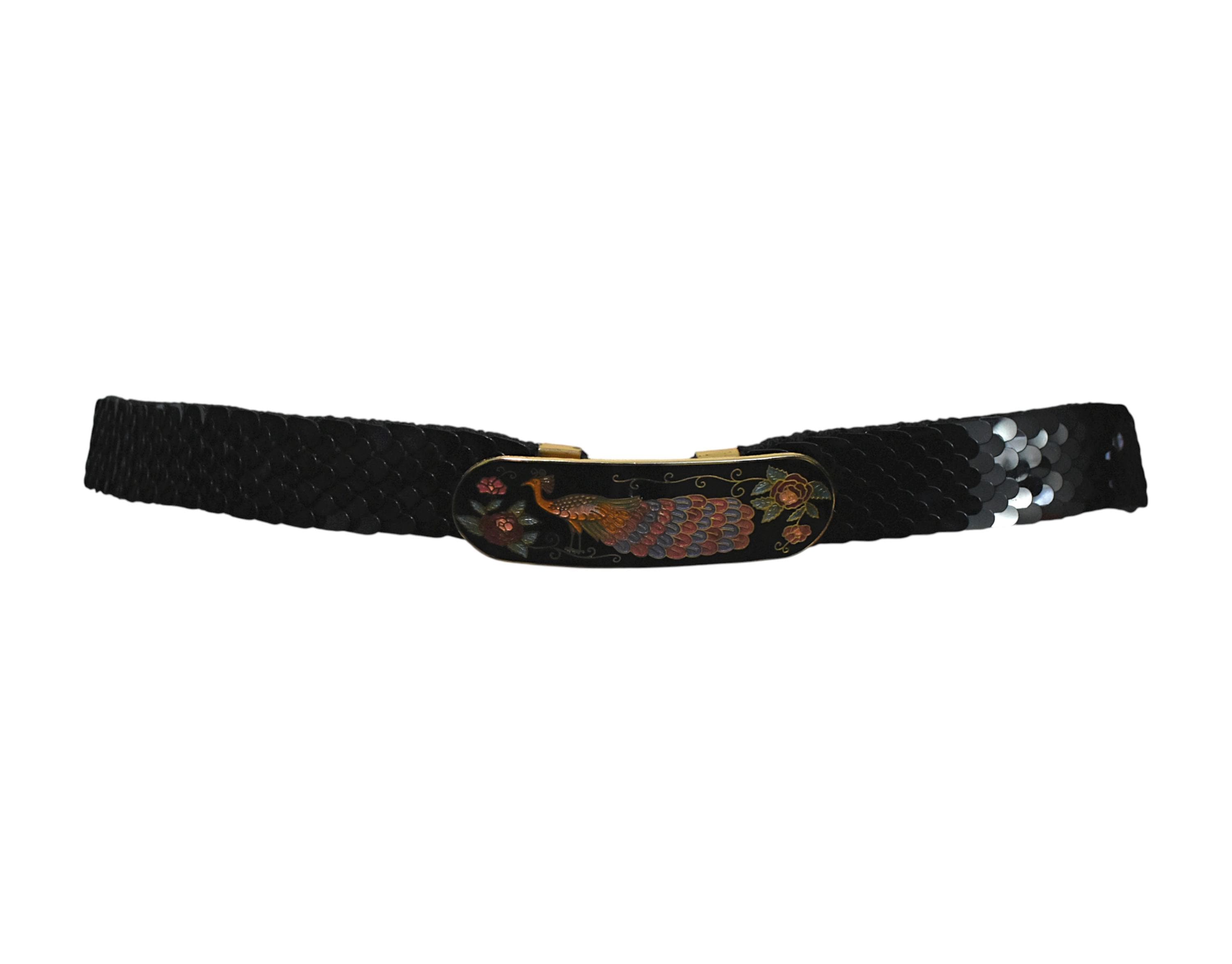 Vintage Peacock Belt - Etsy display picture 1