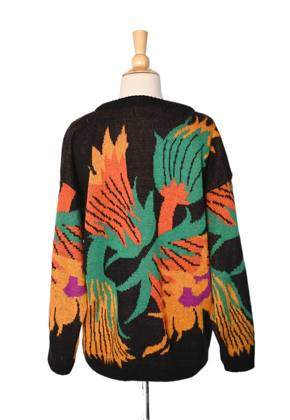 Vintage 80s Sweater Esprit Sport Novelty Pop Art … - image 6