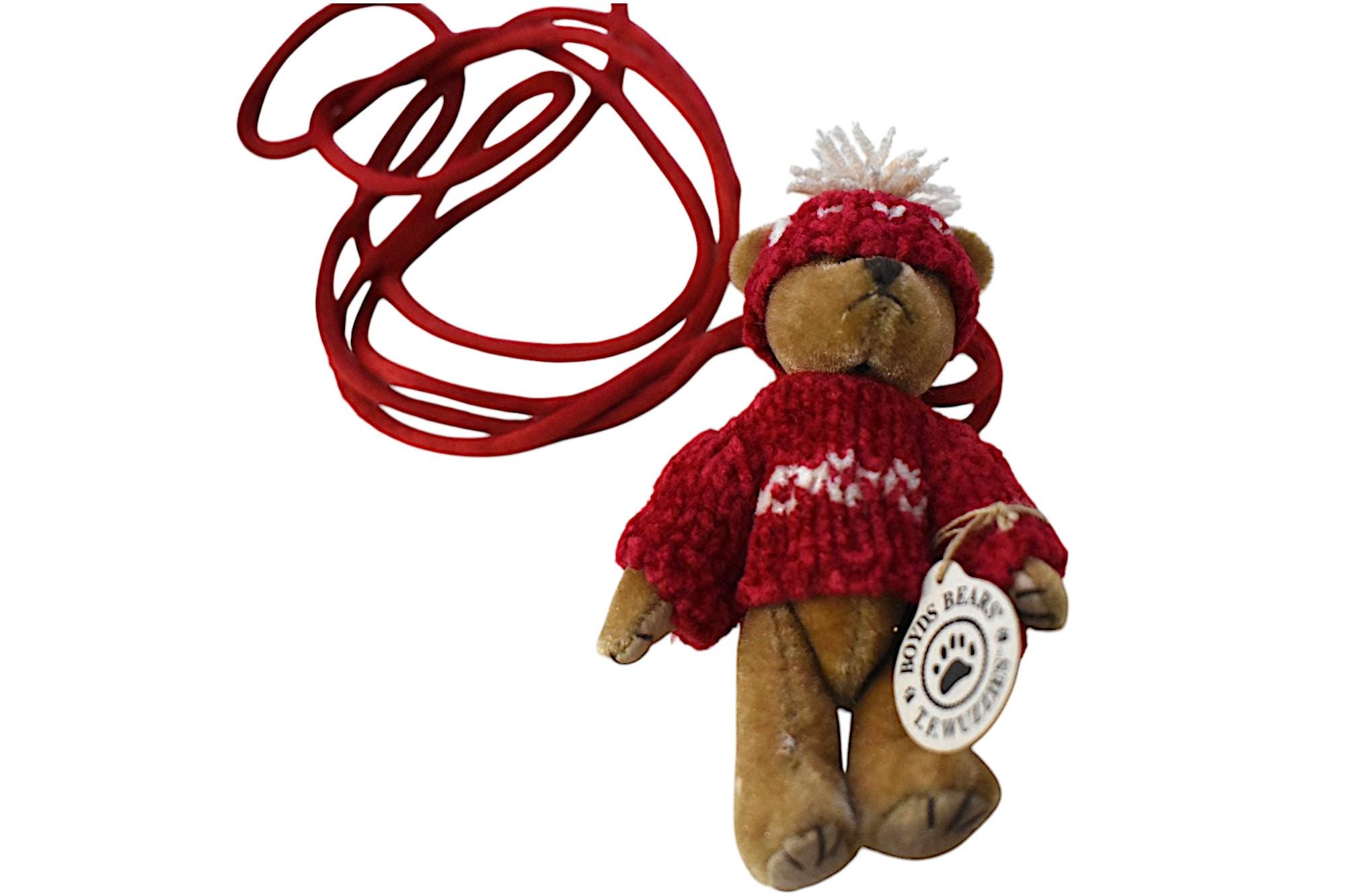 80s Ornament Boyds Bears Tassel F Wuzzle Christmas Holiday Nordic