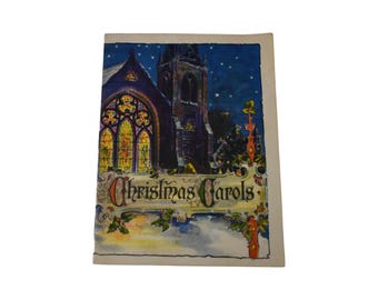 Vintage Christmas Carols 50s John Hancock Insurance Promotional Giveaway Holiday Sheet Music Song Pamphlet Booklet Paper Ephemera