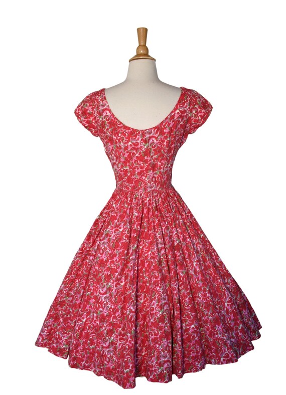 Vintage 50s Dress  Jerry Gilden Spectator Pink Re… - image 8