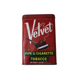 Antique Tobacco Tin Liggett & Myers 1910s Red Metal Pipe Cigarette Tobacco Pocket Holder Tobacciana Kitschy Home Decor Display