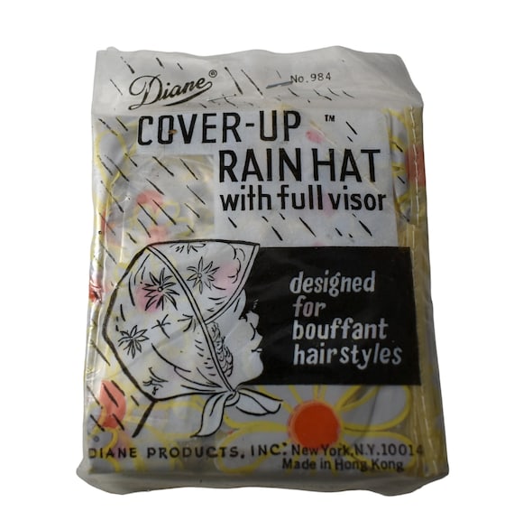 Vintage 60s Hat Deadstock Diane Cover Up Rain Cap… - image 1
