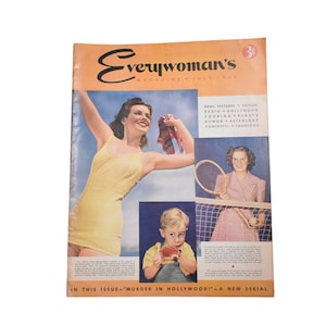 Vintage 40s Magazine Everywomans July 1940 Summer Cover Great Stories Fiction Ads Nostalgic Stories 32 pgs