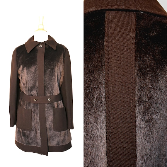 Vintage 40s Coat Dorothy Schreiber Chocolate Brow… - image 1