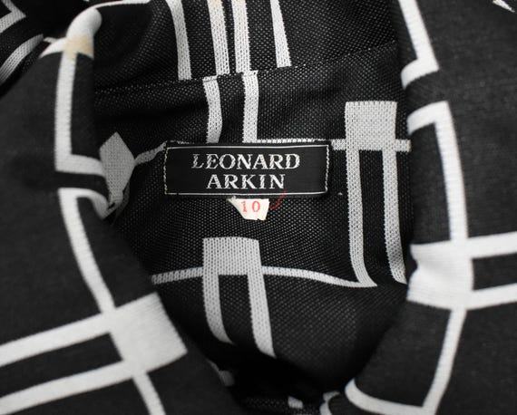 Vintage 70s Dress Leonard Arkin MOD BH Wragge Bla… - image 9