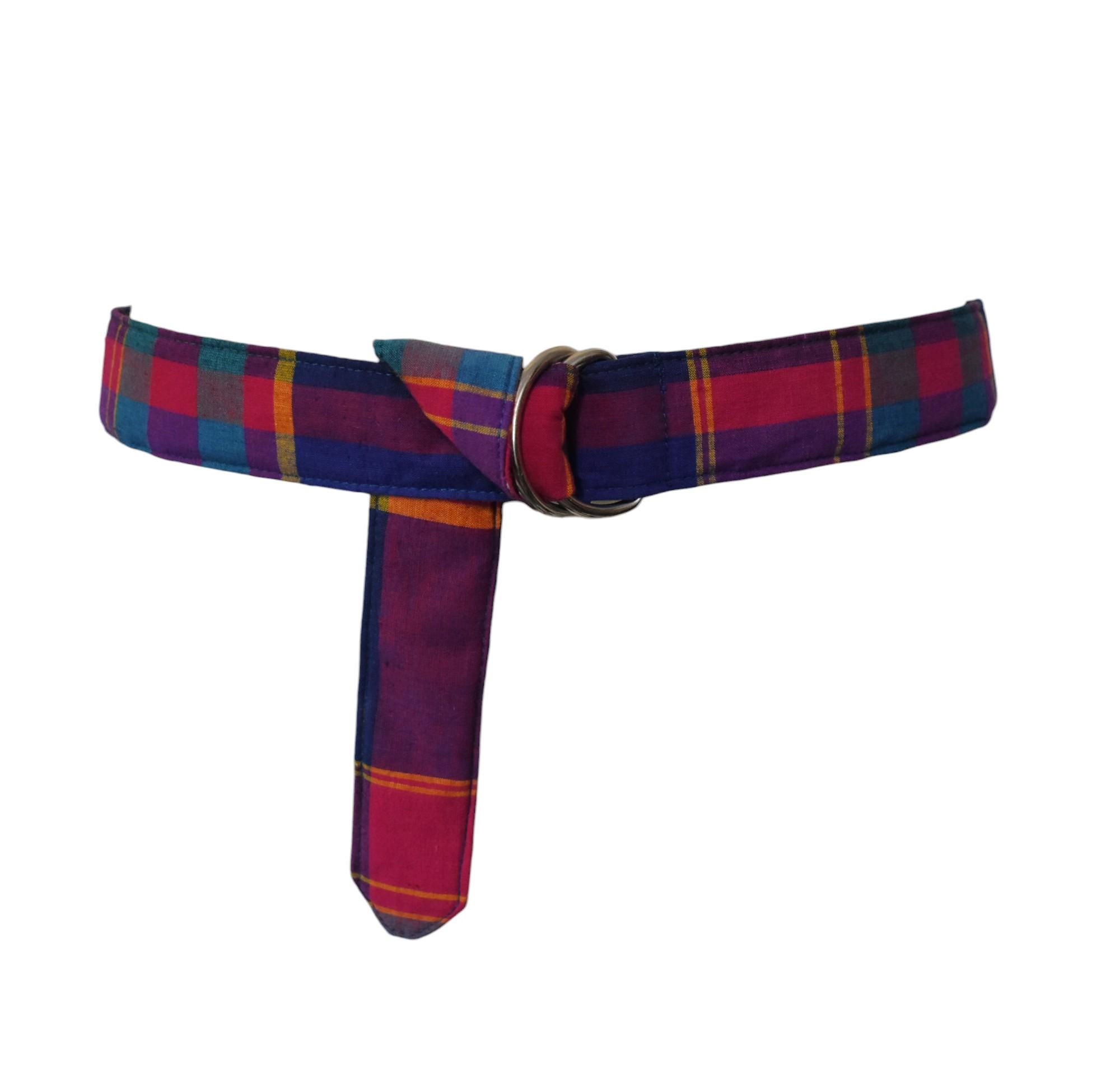 Madras Plaid Belt - Etsy